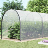 Vidaxl transparent tarpaulin with sail rings 10x10 m polyethylene