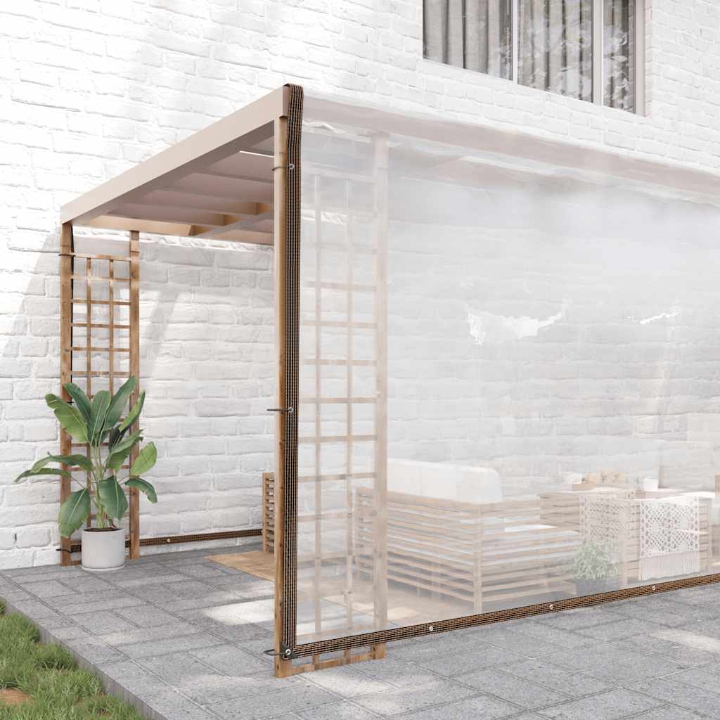 Vidaxl transparent tarpaulin with sail rings 10x10 m polyethylene