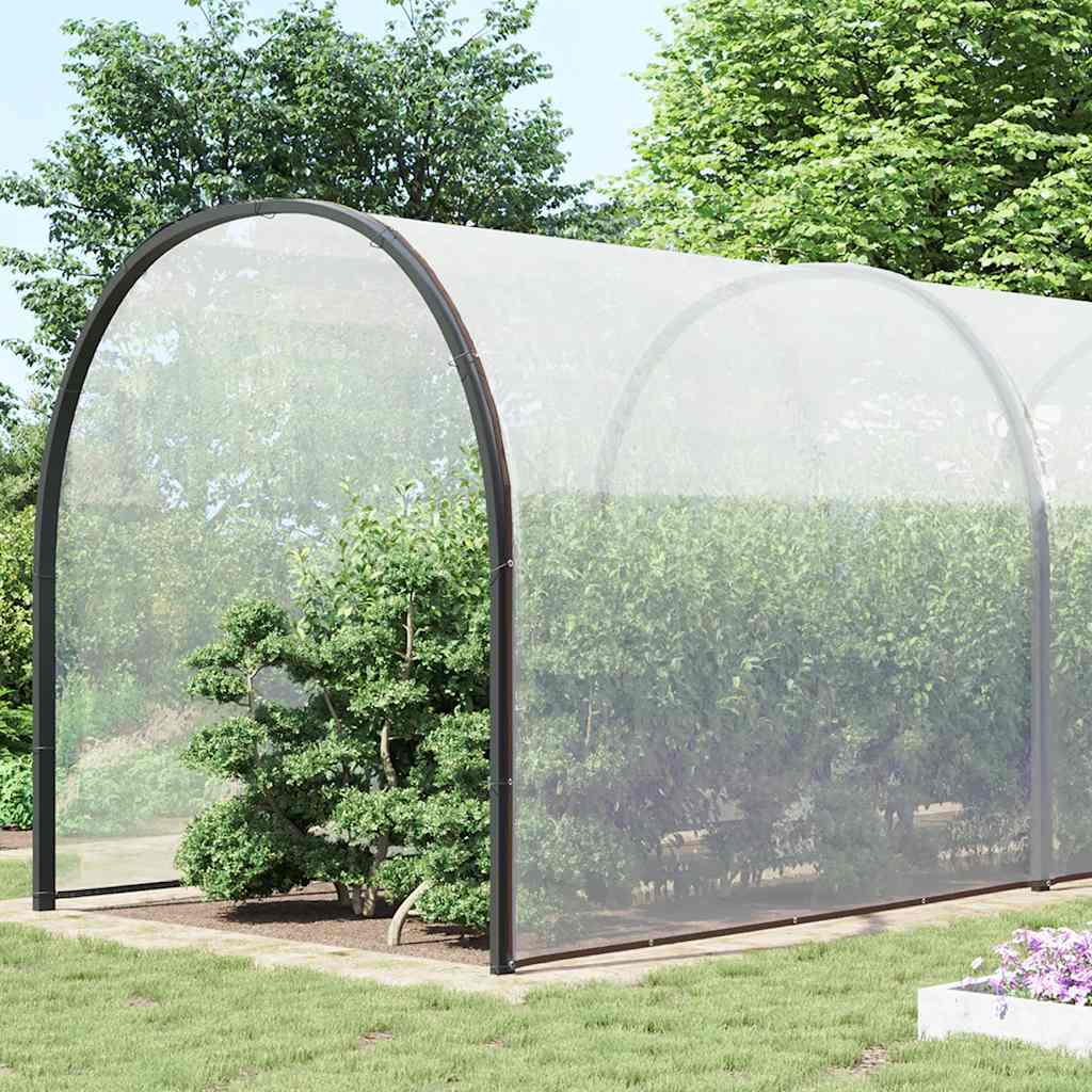 Vidaxl transparent tarpaulin with sail rings 10x12 m polyethylene
