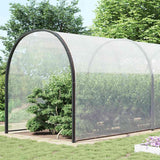 Vidaxl transparent tarpaulin with sail rings 10x12 m polyethylene