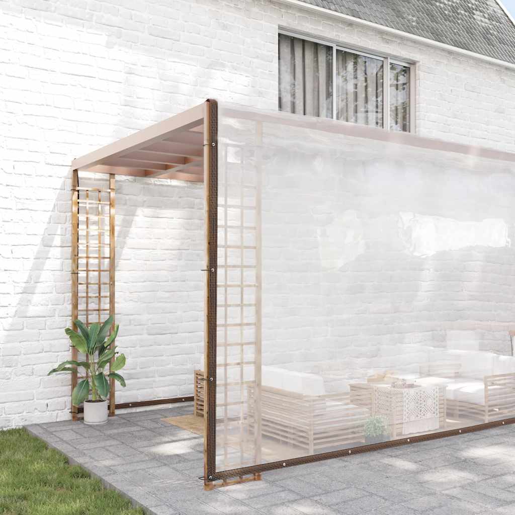 Vidaxl transparent tarpaulin with sail rings 12x12 m polyethylene