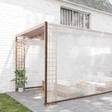 Vidaxl transparent tarpaulin with sail rings 12x12 m polyethylene