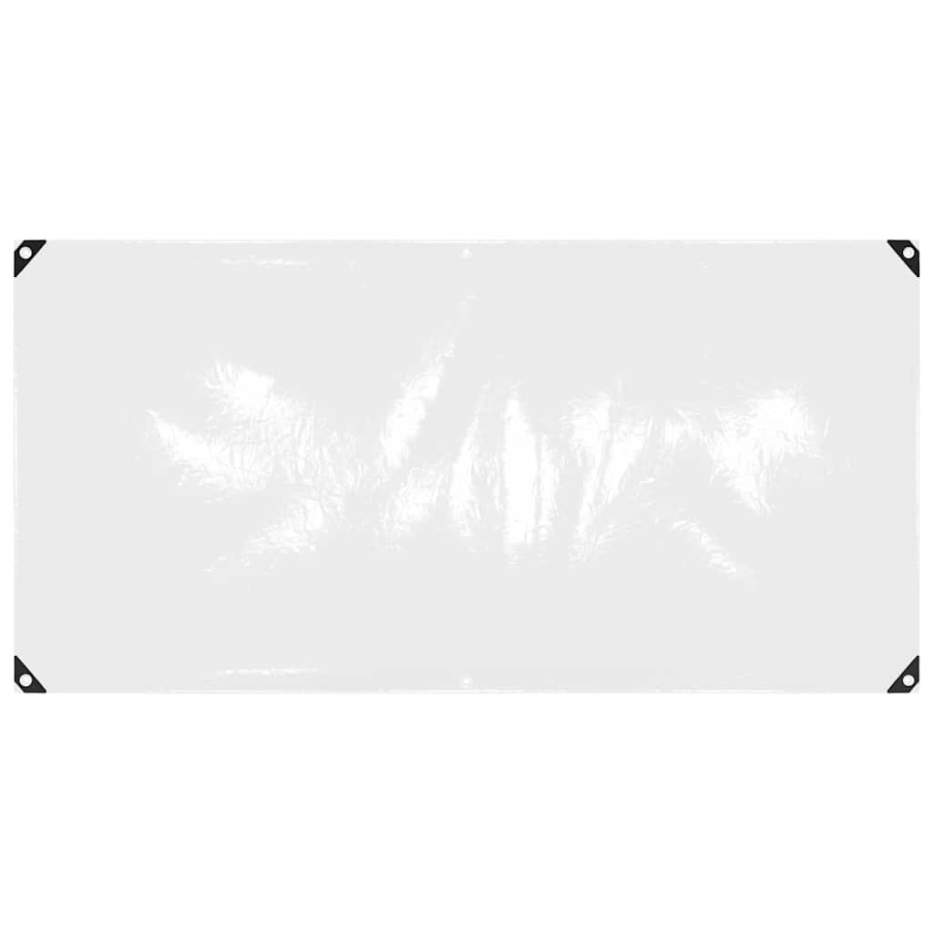 Vidaxl Transparent tarpaulin z jadralnimi obroči 1x2 m PVC