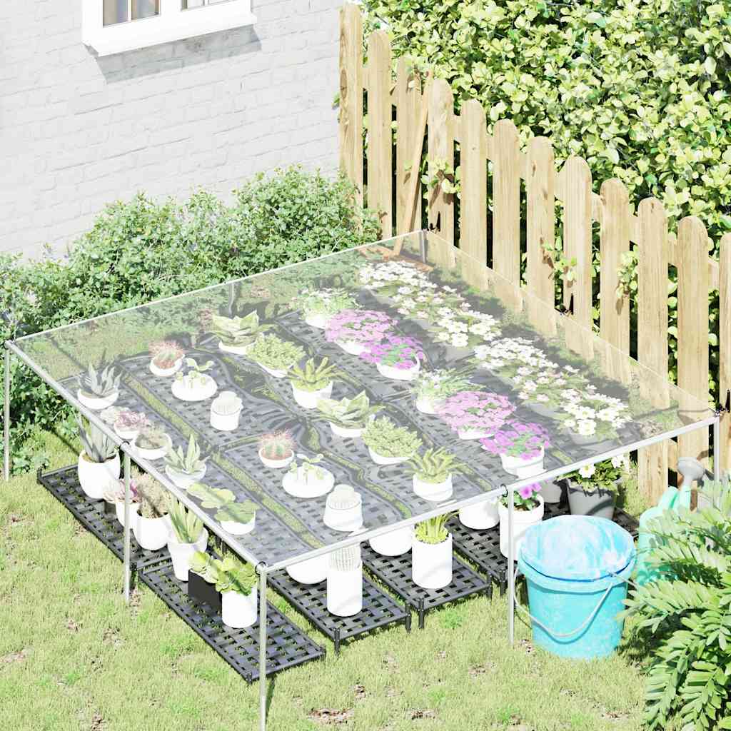 Vidaxl transparent tarpaulin with sail rings 2x2 m PVC