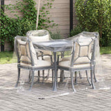 Vidaxl transparent tarpaulin with sail rings 2x2 m PVC