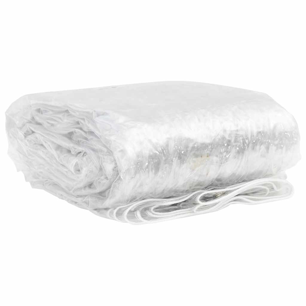 Vidaxl transparent tarpaulin with sail rings 2x10 m PVC