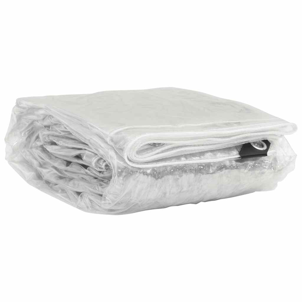 Vidaxl lona transparente con anillos de vela 4x8 m PVC