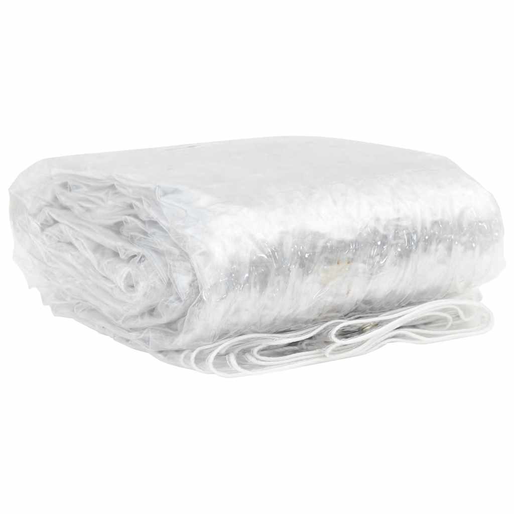 Vidaxl transparent tarpaulin with sail rings 4x12 m PVC