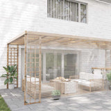 Vidaxl transparent tarpaulin with sail rings 5x10 m PVC