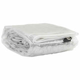 Vidaxl transparent tarpaulin with sail rings 6x8 m PVC