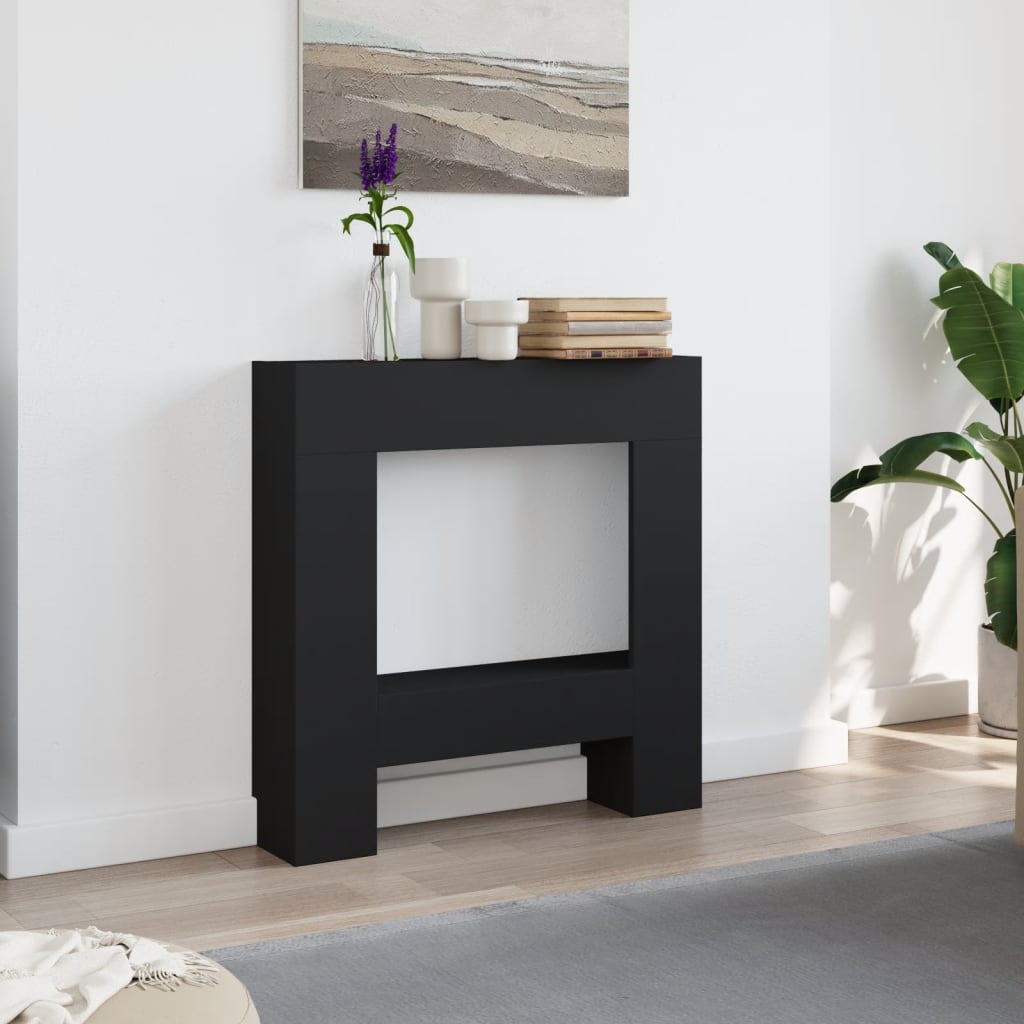 VidaXL Hairstop 81x18x82 cm Processed Wood Black