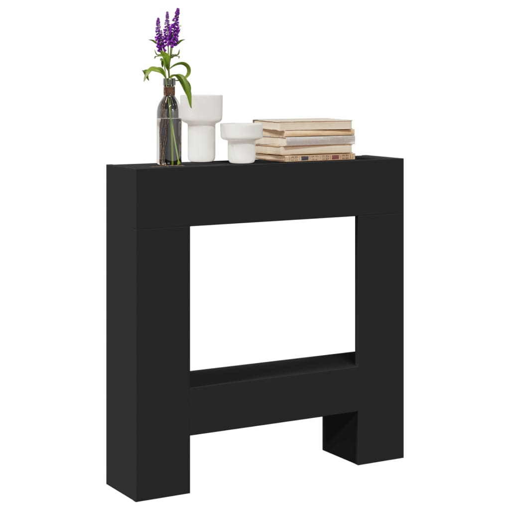 VidaXL Hairstop 81x18x82 cm Processed Wood Black