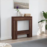 VidaXL Hairstop 81x18x82 cm Processed wood brown oak -colored