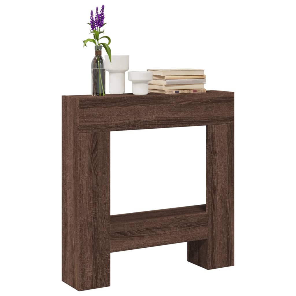VidaXL Hairstop 81x18x82 cm Processed wood brown oak -colored
