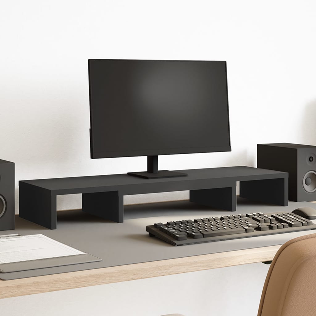 Vidaxl Monitor Standard justerbar 80x24x10,5 cm Behandlet tre svart