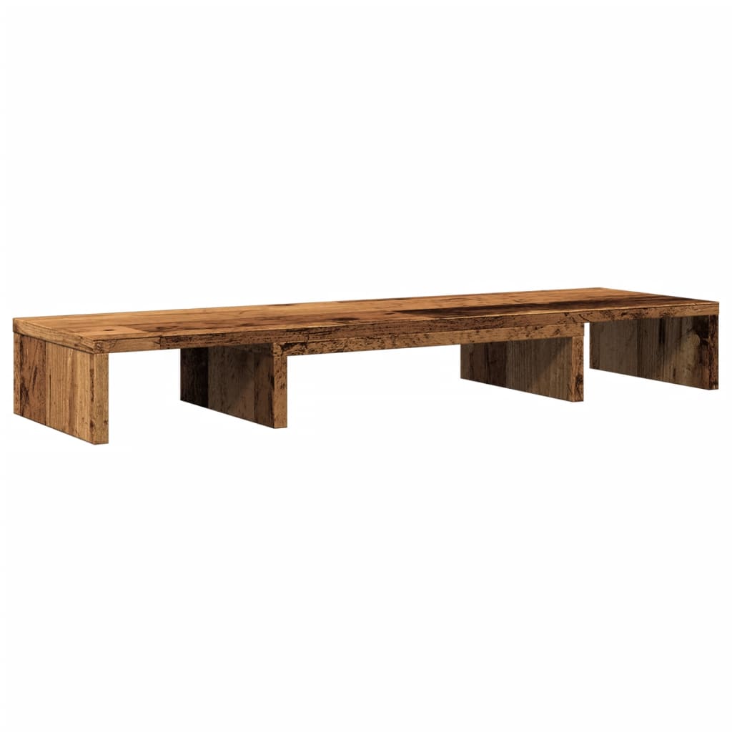 VidaXL monitor standard adjustable 80x24x10.5 cm wood old wood colored