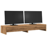 Stojalo za monitor Vidaxl s predali 100x27x15 cm lesni obrtni hrast