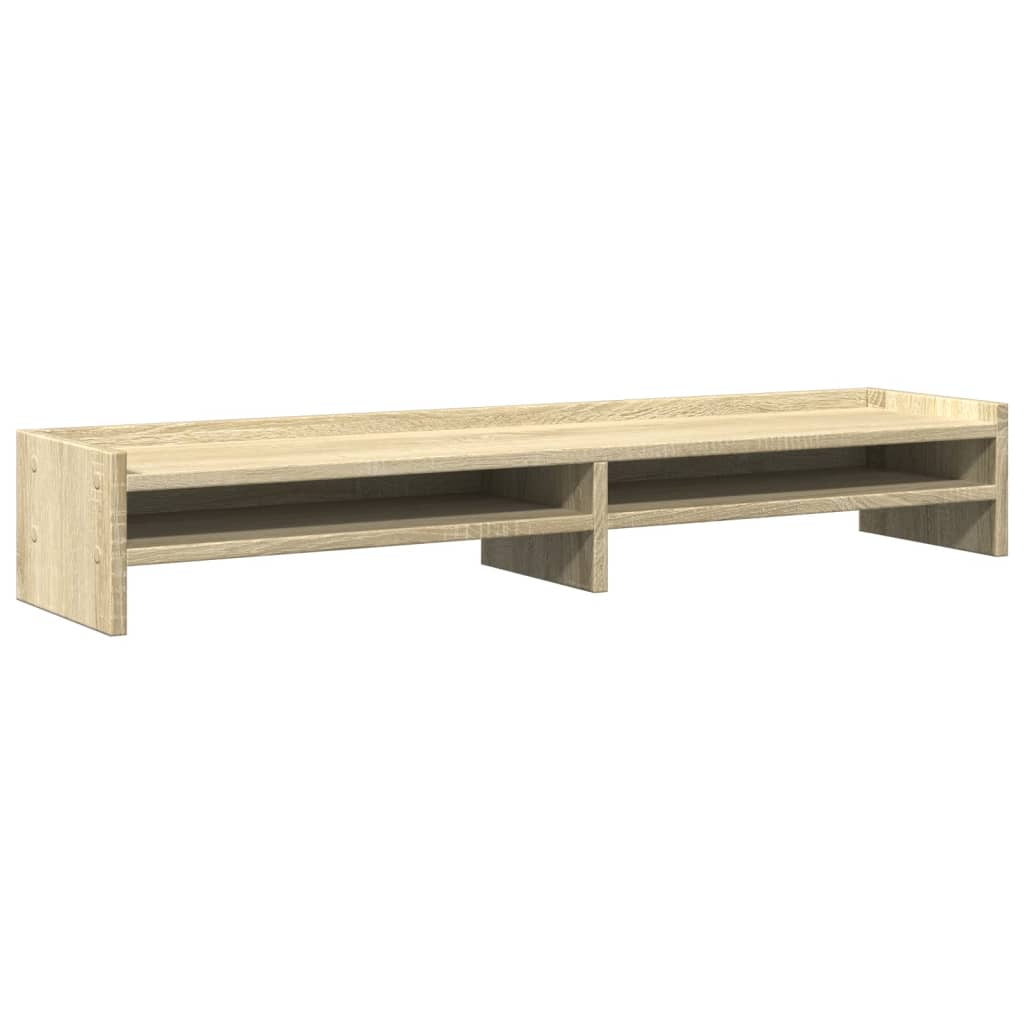 Vidaxl Monitor står 100x24x16 cm bearbetad trä sonoma ek färgad