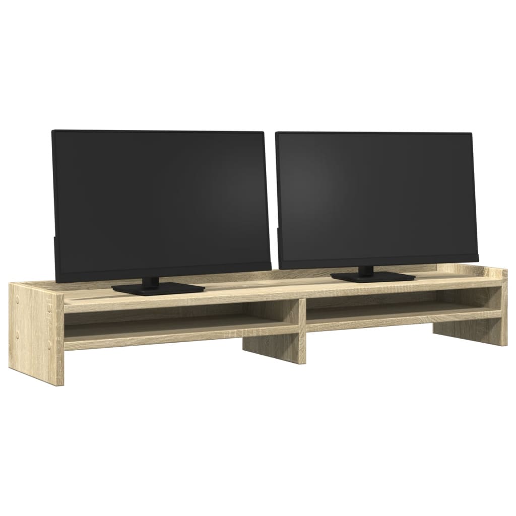Vidaxl Monitor står 100x24x16 cm bearbetad trä sonoma ek färgad