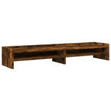 Vidaxl Monitor Standard 100x24x16 cm bearbetat trä rökt ekfärgad