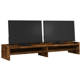 Vidaxl Monitor Standard 100x24x16 cm bearbetat trä rökt ekfärgad
