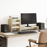 Vidaxl Monitor Stand With Desk-Organizer Processed Wood Sonoma Oak
