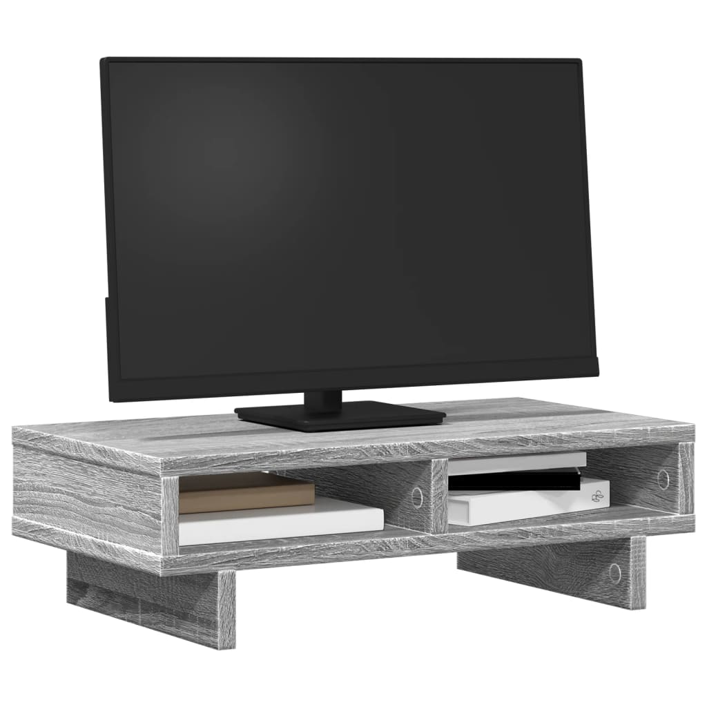 Vidaxl Monitor se encuentra 50x27x15 cm de madera procesada Grey Sonoma Oak