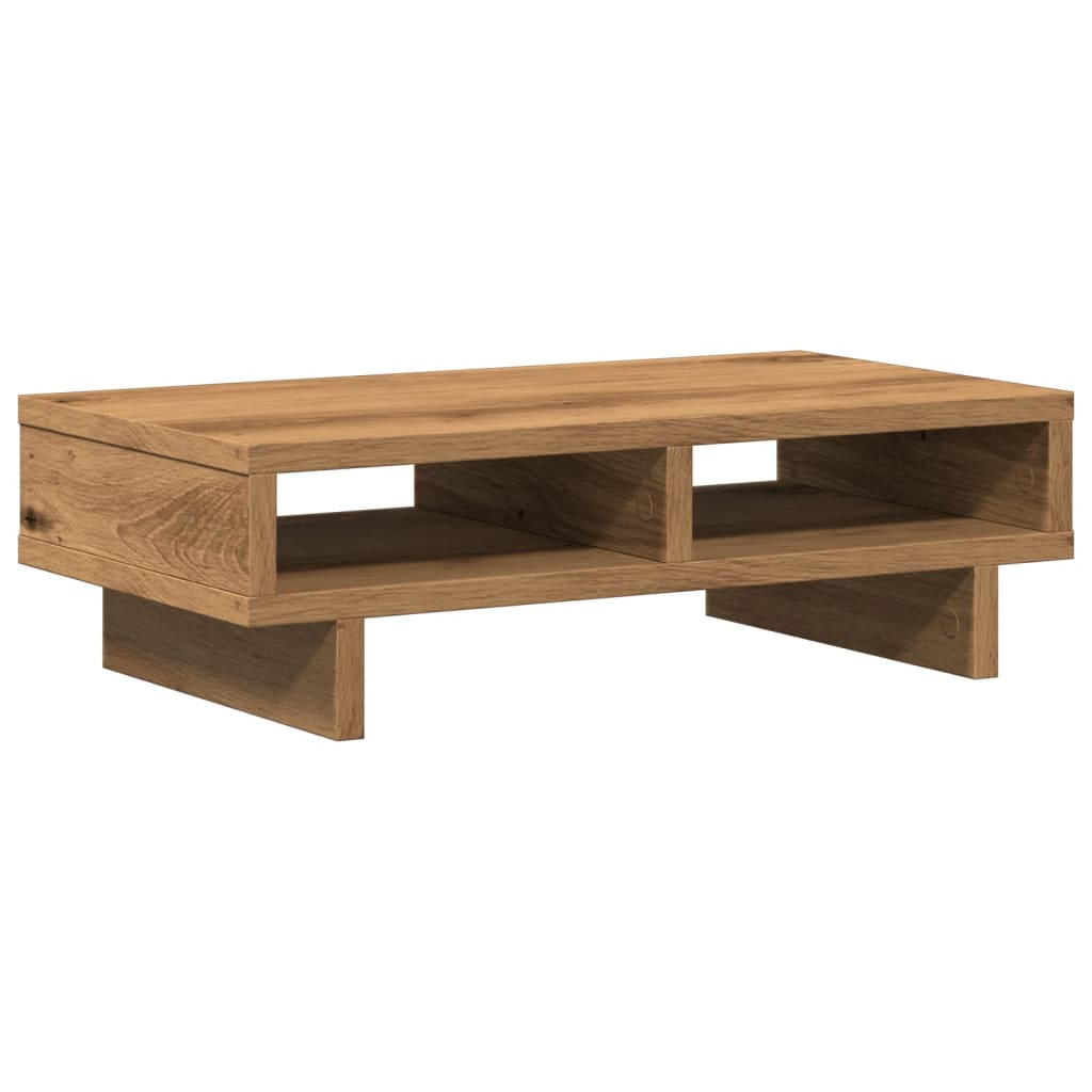 Vidaxl Monitor Standard 50x27x15 cm Color de roble artesanal procesado