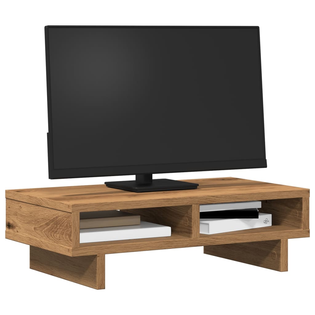 Vidaxl Monitor Standard 50x27x15 cm Color de roble artesanal procesado