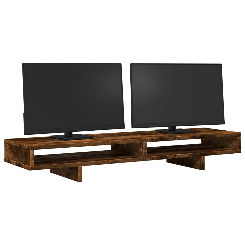 VidaXL monitor standard 100x27x15 cm processed wood smoked oak colored