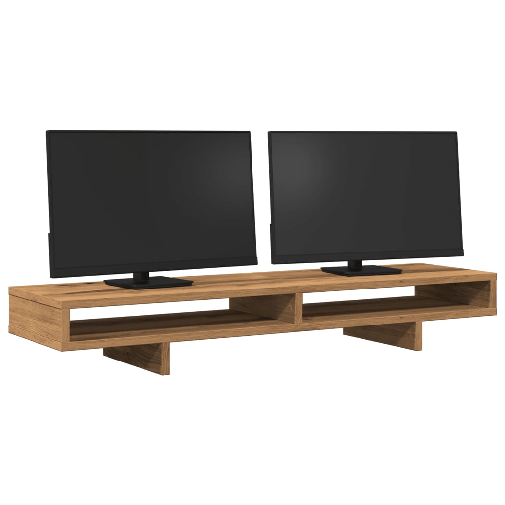 VidaXL Monitor standard 100x27x15 cm Processed wood Artisanal oak