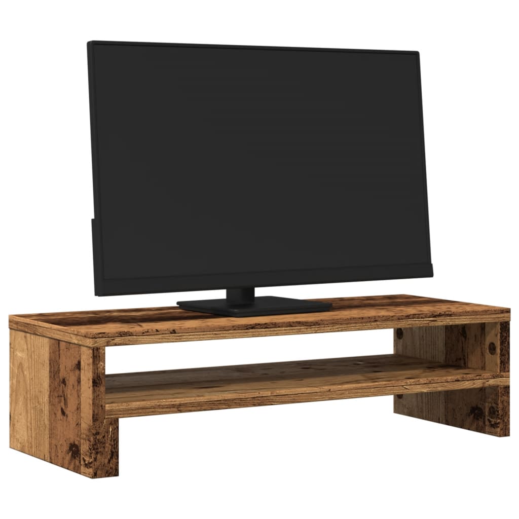 Vidaxl Monitor Standard 54x22x15 cm Zpracované dřevo staré dřevěné barvy