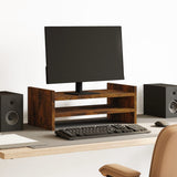 Vidaxl Monitor steet 50x27X20 cm Propertéiert Holz gefëmmt Oak faarweg