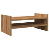 Vidaxl Monitor Standard 50x27x20 cm veraarbechte Holz Kameran Oakfaarf