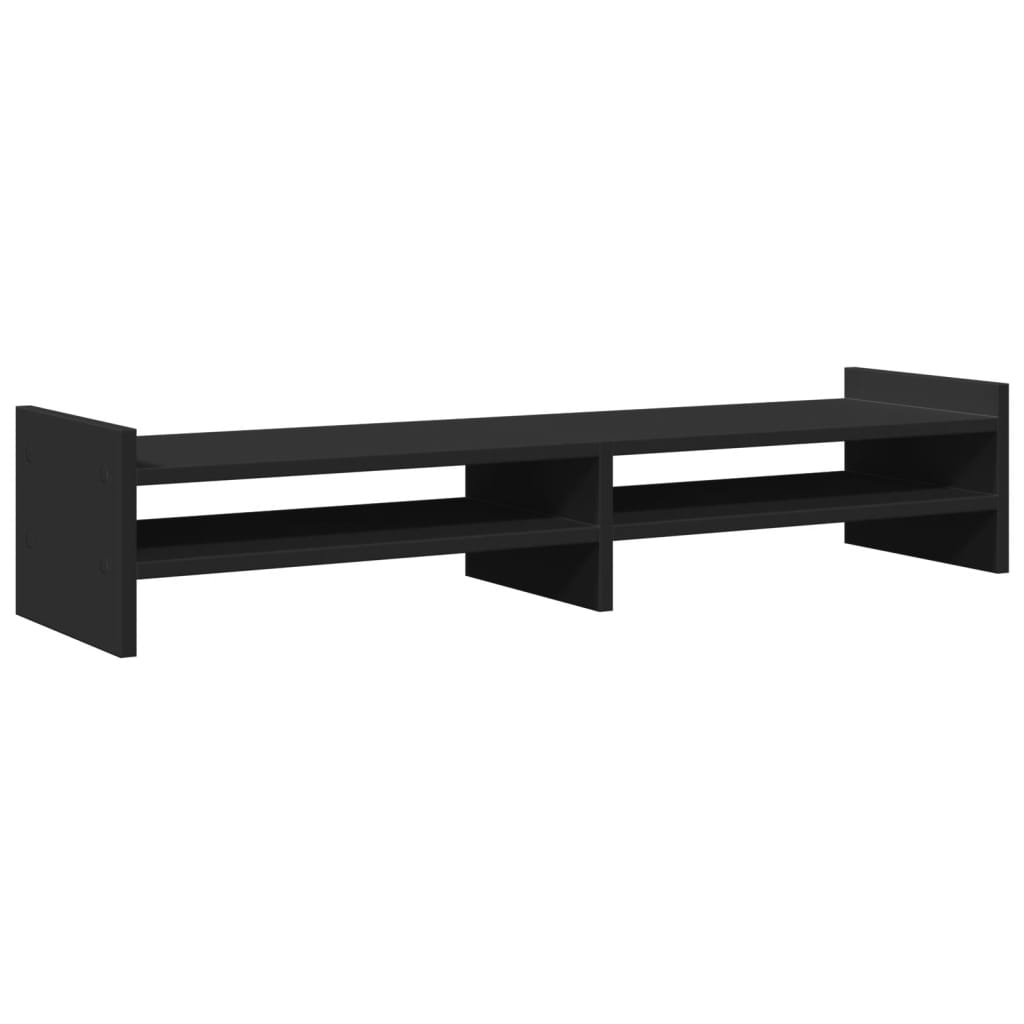 VidaXL Monitor standard 100x27x20 cm Processed Wood Black