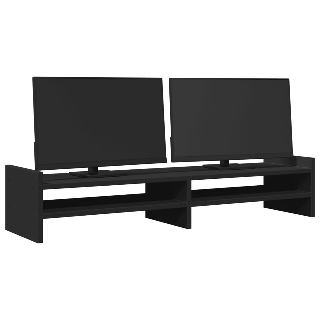 VidaXL Monitor standard 100x27x20 cm Processed Wood Black