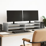 VidaXL Monitor standard 100x27x20 cm Processed Wood Betongrijs