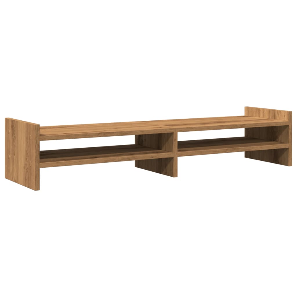 VidaXL Monitor standard 100x27x20 cm processed wood artisanal oak