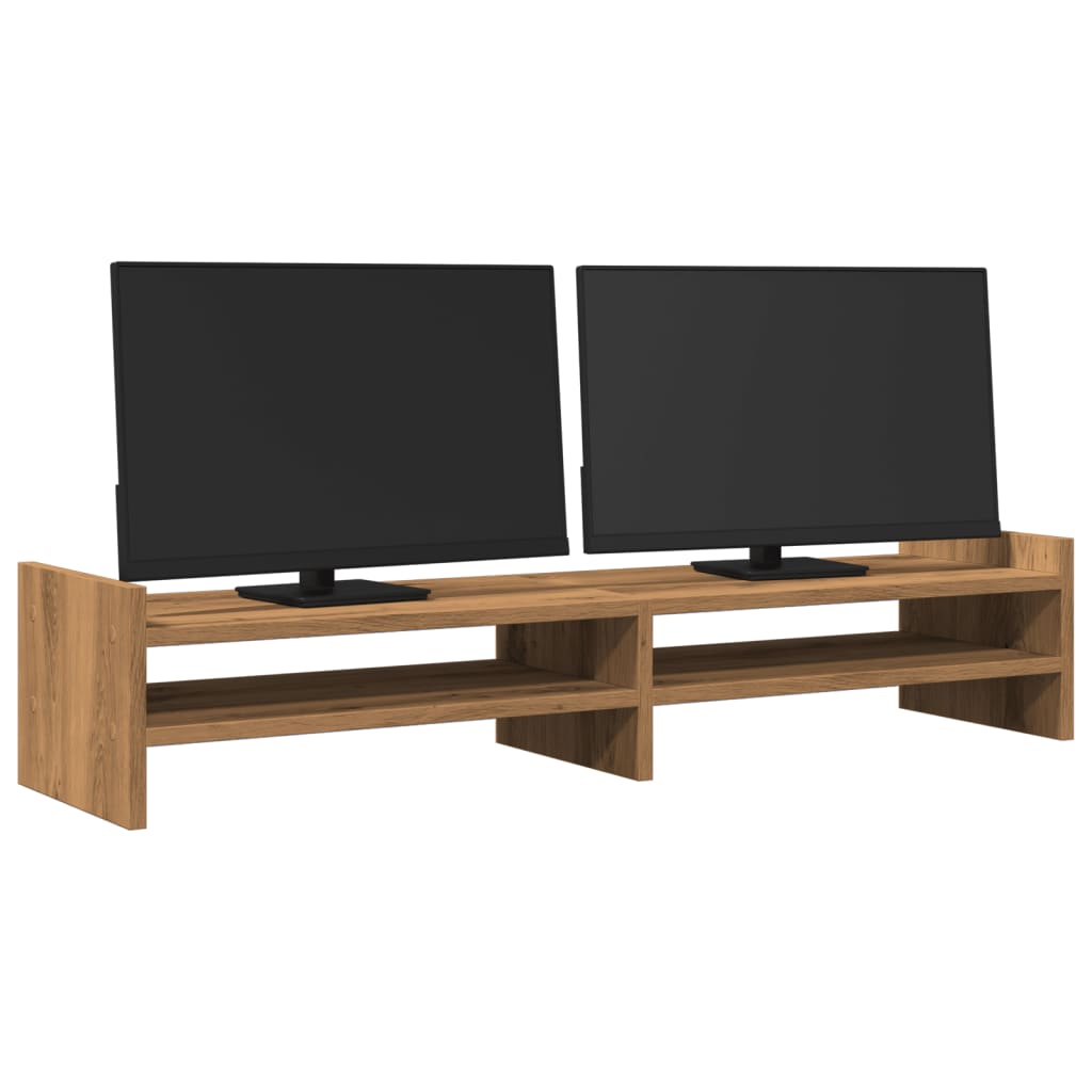 VidaXL Monitor standard 100x27x20 cm processed wood artisanal oak