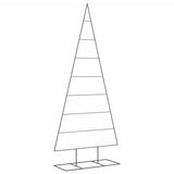 Vidaxl Chrëschtdeeg dekoréieren Chrëschtbeem 210 cm Metal schwaarz