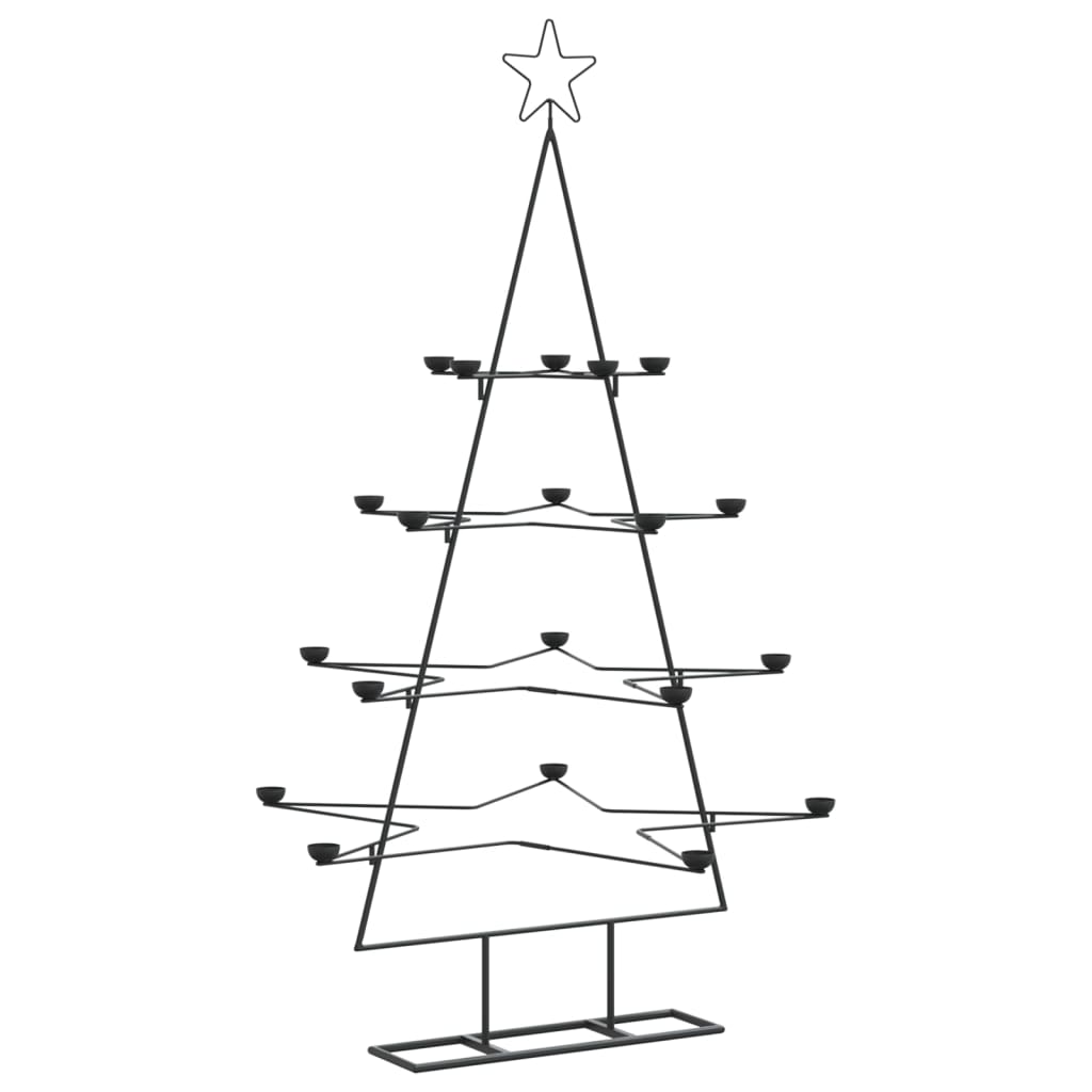 Vidaxl Christmas decoration Christmas tree 140 cm Metal Black