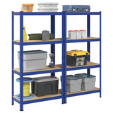Vidaxl storage racks 4-layer 2 st steel processed wood blue