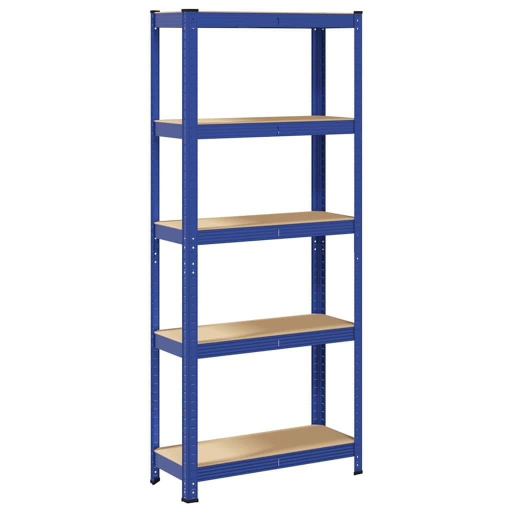 Vidaxl storage rack 5-layer steel processed wood blue