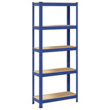 Vidaxl storage rack 5-layer steel processed wood blue