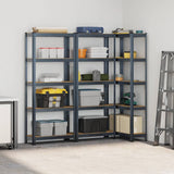 Rack di stoccaggio Vidaxl a 5 strati 3 ST Elaborato in legno trasformato in antracite