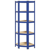VidaXL Hoekrek 5-Layer Steel and processed wood blue