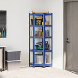 VidaXL Hoekrek 5-Layer Steel and processed wood blue