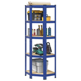 VidaXL Hoekrek 5-Layer Steel and processed wood blue