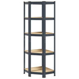 VidaXL Hoekrek 5-Layer Steel and processed wood Anthracite-colored