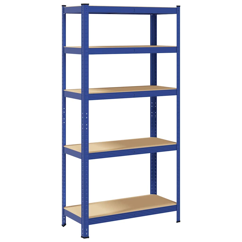 Vidaxl storage rack 5-layer steel processed wood blue